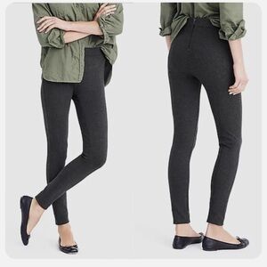 J Crew Pixie Any Day Pants Charcoal Gray in Stretch Ponte Skinny Capsule sz L